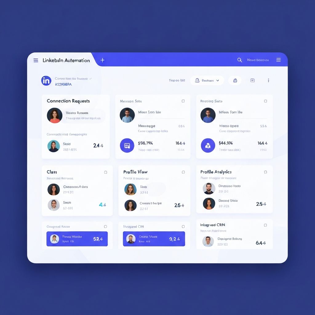 LinkedAutomate dashboard showing campaign management and analytics